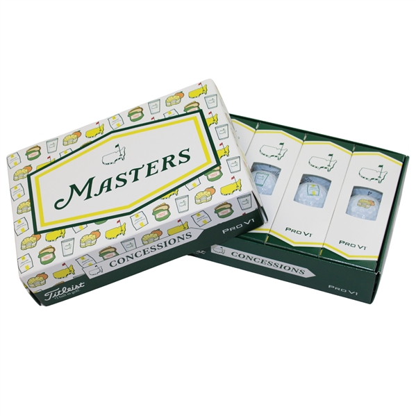 Masters Concessions Titleist Pro V1 Dozen Golf Balls in Box