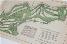 Demaret & Others Signed 1946 Colonial National Inv. 1st Annual Program w/Pairing Sheets - Ben Hogan Win JSA ALOA