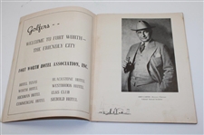 Demaret & Others Signed 1946 Colonial National Inv. 1st Annual Program w/Pairing Sheets - Ben Hogan Win JSA ALOA