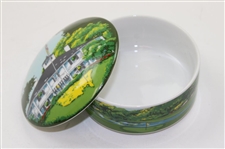 Tiffany & Co. Augusta National Clubhouse Handpainted Candy Dish w/Lid