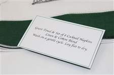 Augusta National Golf Club Guest Towel & Set of (8) Linen Cocktail Napkins