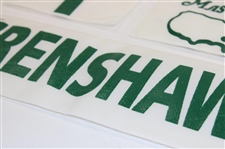 Ben Crenshaw & Carl Jackson Signed Caddy Nameplate w/Signed Masters Hat & Golf Ball JSA ALOA