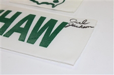 Ben Crenshaw & Carl Jackson Signed Caddy Nameplate w/Signed Masters Hat & Golf Ball JSA ALOA