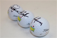 Fred Couples, Trevor Immelman & Bernhard Langer Signed Titleist Masters Logo Golf Balls JSA ALOA