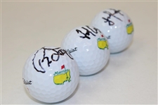 Fred Couples, Trevor Immelman & Bernhard Langer Signed Titleist Masters Logo Golf Balls JSA ALOA