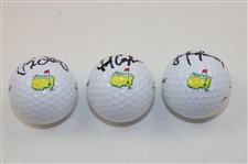Fred Couples, Trevor Immelman & Bernhard Langer Signed Titleist Masters Logo Golf Balls JSA ALOA