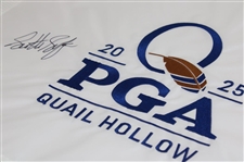 Scottie Scheffler Signed 2025 PGA Championship at Quail Hollow Embroidered Flag JSA #YY07749