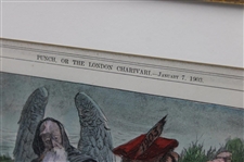 1903 Punch or the London Charivari 'A New Round' Miss 1903 Drives Off by Partridge - Jan. 7th - Framed