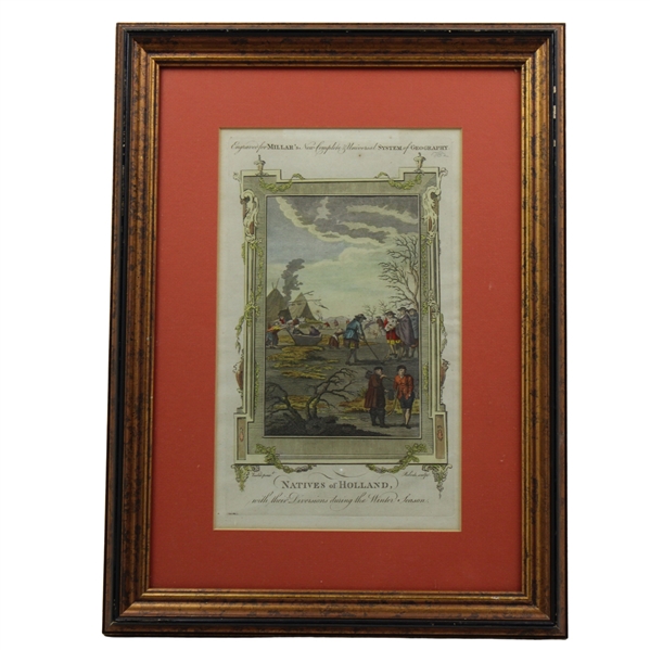 Engraved for Millars New Complete & Universal System of Geography Natives of Holland Kolf - Colorized & Framed