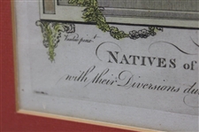 Engraved for Millar's New Complete & Universal System of Geography 'Natives of Holland' Kolf - Colorized & Framed