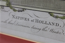 Engraved for Millar's New Complete & Universal System of Geography 'Natives of Holland' Kolf - Colorized & Framed