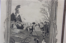 Natives of Holland 'With Their Diversions During the Winter Season' Kolf - Framed