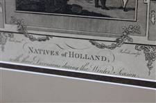 Natives of Holland 'With Their Diversions During the Winter Season' Kolf - Framed