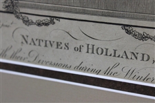 Natives of Holland 'With Their Diversions During the Winter Season' Kolf - Framed