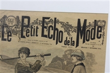 1913 Le Petiti Echo de la Mode Costumes De Sport Matted Print - Framed