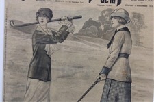 1913 Le Petiti Echo de la Mode Costumes De Sport Matted Print - Framed