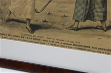 1913 Le Petiti Echo de la Mode Costumes De Sport Matted Print - Framed
