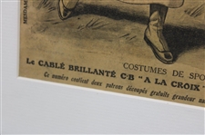 1913 Le Petiti Echo de la Mode Costumes De Sport Matted Print - Framed