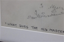 1934 'What do the Rules….like this! Matted Original Art Work by Graham Hunter - Framed