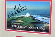 Tom Kite Signed 1992 US Open Pebble Beach Scorecard w/8x10 Photo - Matted & Framed JSA ALOA