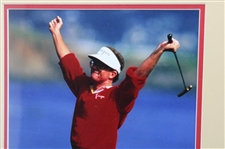 Tom Kite Signed 1992 US Open Pebble Beach Scorecard w/8x10 Photo - Matted & Framed JSA ALOA