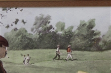 At The Seventh Tee' Double Matted Print by A.B. Frost - Framed