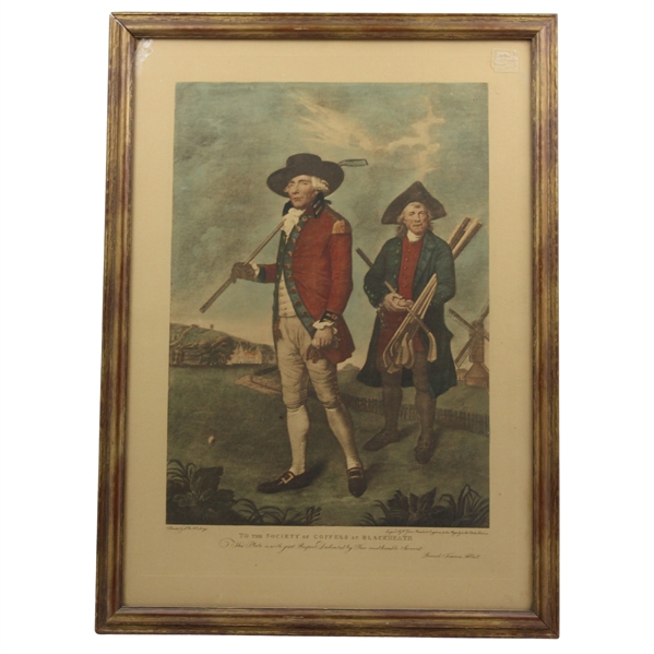 c.1900–1920 To the Society of Coffers at Blackheath Colored Engraving - Framed