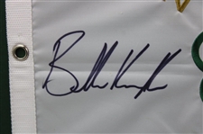 Brooks Koepka 2017 US Open at Erin Hills Embroidered Flag & Gallery Ticket - Framed JSA ALOA
