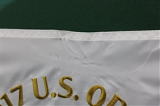 Brooks Koepka 2017 US Open at Erin Hills Embroidered Flag & Gallery Ticket - Framed JSA ALOA