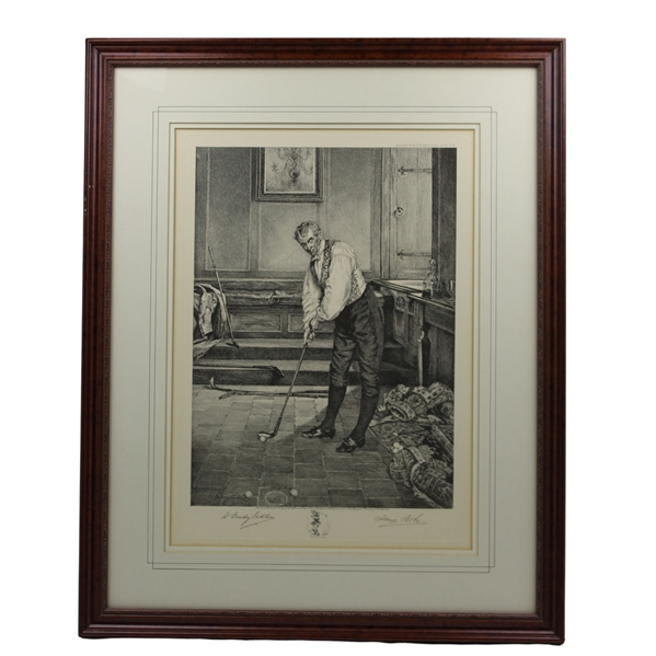 Dendy Sadler & James Dobie “A Little Practice” Print - Double Matted - Framed