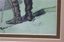 Gentlemen Putting' Double Matted Print by A.B. Frost - Framed