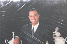 Tiger Woods with Major Championship Trophies 20x21 Color Giclee - Tiger Woods Foundation