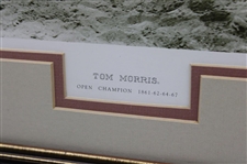 Old Tom Morris 'Open Champion 1961-62-64-67' Hitting Out of Bunker Matted Print - Framed