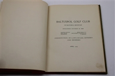 1904 Baltusrol Golf Club History Book 