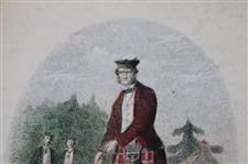 Early To Mid 19th Century Engraving of Clan McPherson “Golfing” 