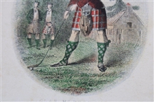 Early To Mid 19th Century Engraving of Clan McPherson “Golfing” 