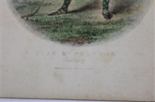 Early To Mid 19th Century Engraving of Clan McPherson “Golfing” 