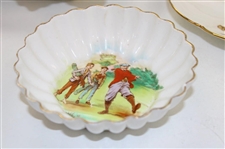 Seven (7) Piece Set of Foley China Co. Porcelain with Golf Scenes