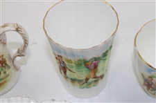 Seven (7) Piece Set of Foley China Co. Porcelain with Golf Scenes