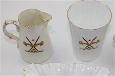 Seven (7) Piece Set of Foley China Co. Porcelain with Golf Scenes