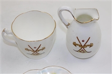 Seven (7) Piece Set of Foley China Co. Porcelain with Golf Scenes