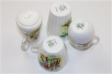 Seven (7) Piece Set of Foley China Co. Porcelain with Golf Scenes