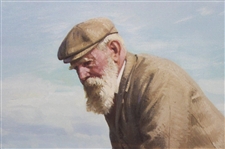 Old & Young Tom Morris Ltd Ed Hand Signed w/Remarque Prints by Arthur Weaver - Matted