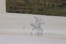 Old & Young Tom Morris Ltd Ed Hand Signed w/Remarque Prints by Arthur Weaver - Matted