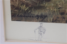 Old & Young Tom Morris Ltd Ed Hand Signed w/Remarque Prints by Arthur Weaver - Matted