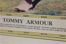 1931 Tommy Armour Large Color La Presse, Montreal Newspaper Print