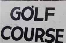 Classic Chicago Park District Golf 'Danger - Keep Off' Large Metal Sign 