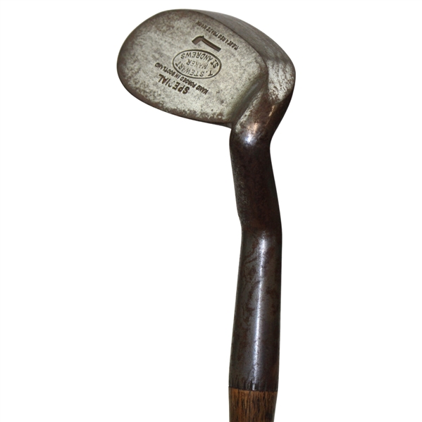 T. Stewart St. Andrews Special Hand Forged Gooseneck Antishank Iron w/ Shaft Stamp