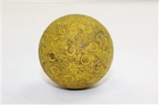 c.1930 Yellow Painted U.S. Tiger 'Donut' Circles Golf Ball - Winter Ball?