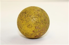 c.1930 Yellow Painted U.S. Tiger 'Donut' Circles Golf Ball - Winter Ball?